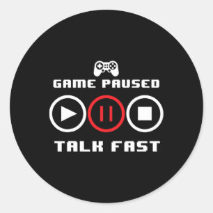 Funny Video Game voor mannen Video Gaming Player Ronde Sticker