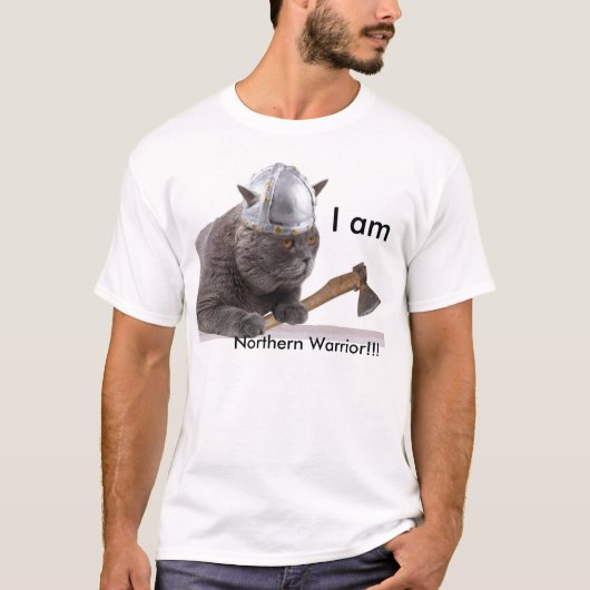 Funny Viking cat T-shirt (Voorkant)