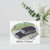 Funny Viking Funeral Post Kaart (Staand voorkant)