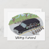 Funny Viking Funeral Post Kaart (Voorkant / Achterkant)