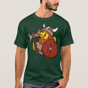 Funny Viking Rubber Duck Ax Shield Helmet Beard Gi T-shirt