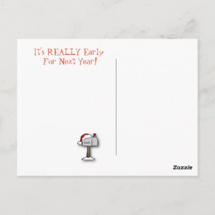 Funny Vintage Belated Santa PostCard Briefkaart