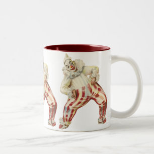 FUNNY VINTAGE CLOWN DESIGNER CAFÉ MUGS - CADEAUX