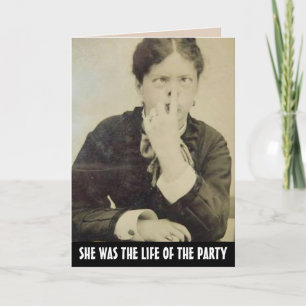 FUNNY VINTAGE FEMME CARTE D'ANNIVERSAIRE POUR ELLE