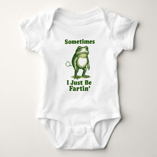 Funny Vintage Frog Romper (Voorkant)