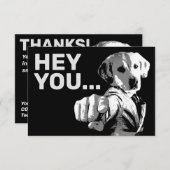 Funny vintage image style doggy bedankkaart (Voorkant / Achterkant)