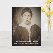 Funny Vintage photo carte d'anniversaire (Fleur jaune)