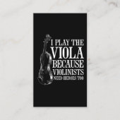 Funny Viola Player omdat Violinisten helden nodig Visitekaartje (Voorkant)