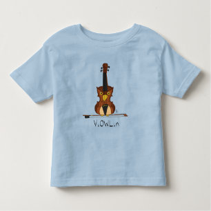 Funny Violin Cute Owl Musician Kinder Music Kinder Shirts