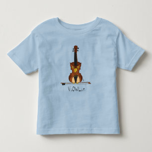 Funny Violin Cute Owl Musician Kinder Music Shirts