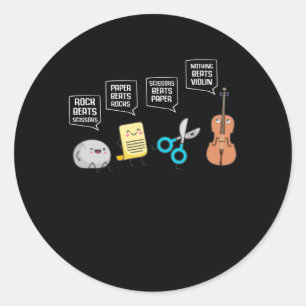 Funny Violin Player Humor Musician Fun Ronde Sticker