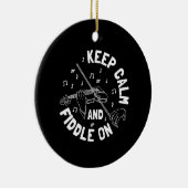 Funny Violin Violin Player Keramisch Ornament (Rechts)