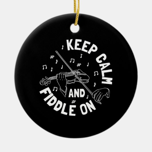 Funny Violin Violin Player Keramisch Ornament (Voorkant)