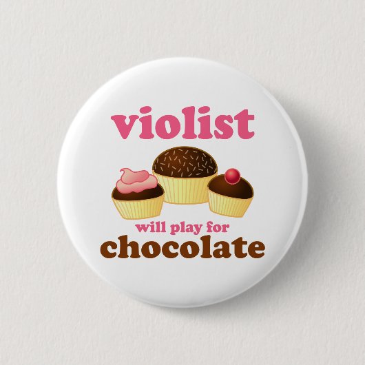 Funny Violist Music Button (Voorkant)