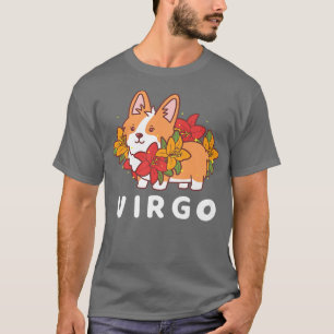 Funny Virgo Zodiac Sign Dog Corgi Aesthetic Astrol T-shirt