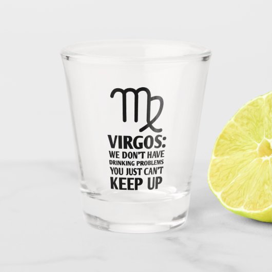 Funny Virgo Zodiac Signs Drink Horoscope Shot Glas (Voorkant)