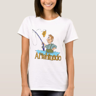 Funny Vissen Afishinado T-shirt