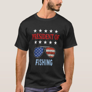 Funny Vist Accessoires USA Flag Vis Gezegde T-shirt