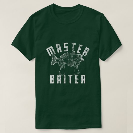 Funny Vist Angler Fisherman Master Baiter T-shirt (Design voorkant)