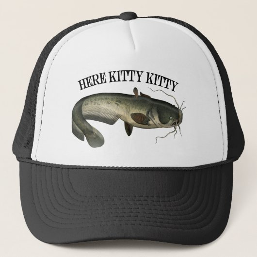 Funny Vist Catfish here Kat Kat Trucker Pet (Voorkant)