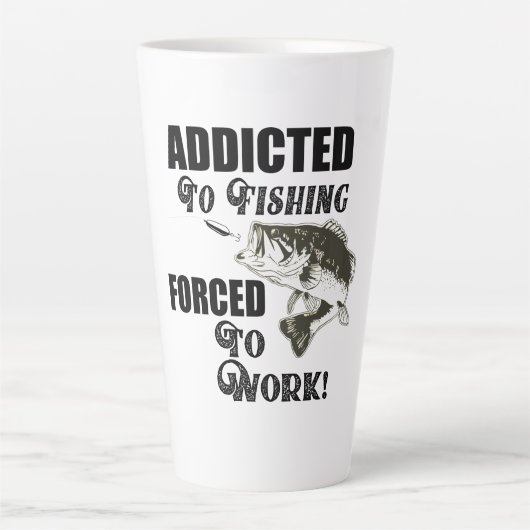 Funny Vist Citaten werken Largemouth Bass Latte Mok (Voorkant)