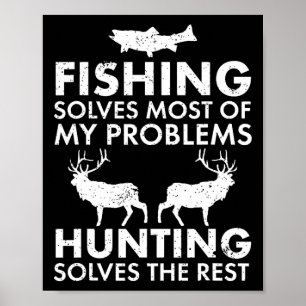Funny Vist en jaagt op Gift-Humor Hun Poster