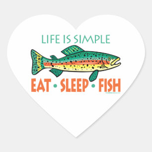Funny Vist Gezegde Hart Sticker