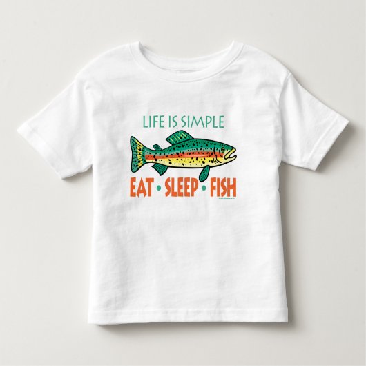 Funny Vist Gezegde Kinder Shirts (Voorkant)