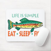 Funny Vist Gezegde Muismat (Met muis)