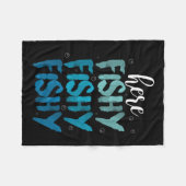 Funny Vist hier FishLove Summer Gift Fleece Deken (Voorkant (Horizontaal))