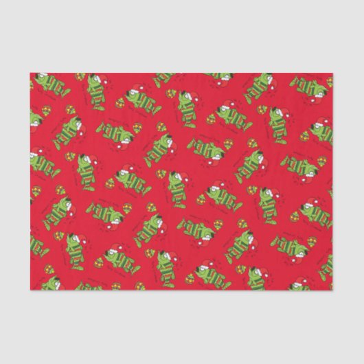 Funny Vist kerstmis Cartoon Tissuepapier (Voorkant)