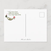 Funny Vist Kerstmis - Merry Fishmas Mistletoe Briefkaart (Achterkant)