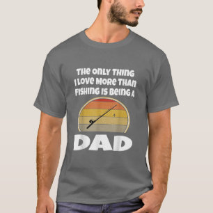Funny Vist pap Fisherman Father Retro Sunset Fi T-shirt