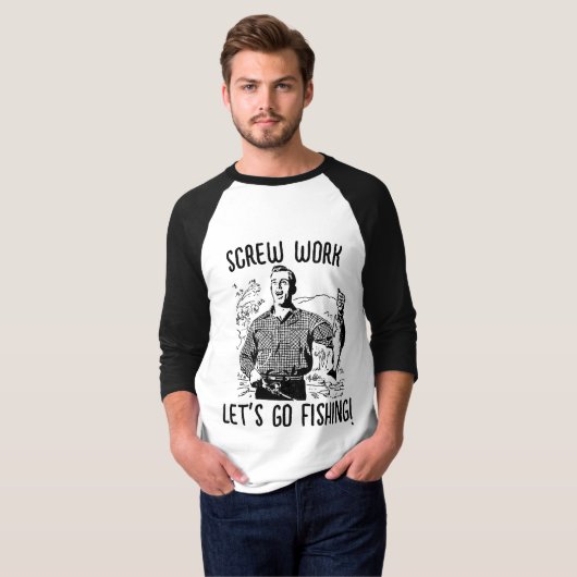 FUNNY VIST RETRO T-shirts MANNEN T-SHIRT (Voorkant volledig)