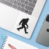 Funny Vist Sasquatch Sticker Decal (Laptop met iPhone)
