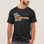 Funny Vliegtuig Mechanic - Eat Sleep Fix Airplane T-shirt (Voorkant)