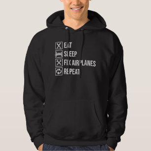 Funny Vliegtuig Mechanic T-shirt Eat Sleep Fix Air