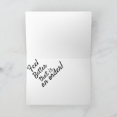 ***FUNNY VOELT ZO SNEL BETER** KAART (Binnen)