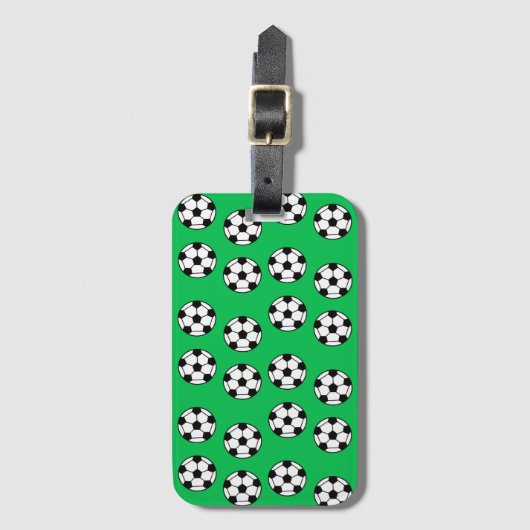 Funny Voetbal Pattern Bagagelabel (Voorkant (verticaal))