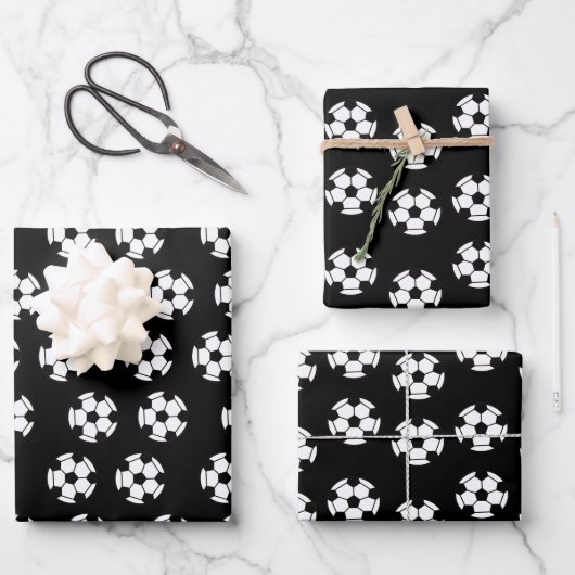 Funny Voetbal Pattern Inpakpapier Vel (Voorkant)
