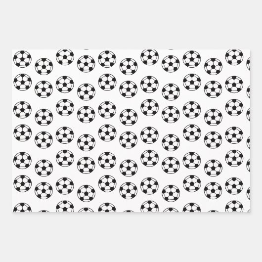 Funny Voetbal Pattern Inpakpapier Vel (Voorkant 2)