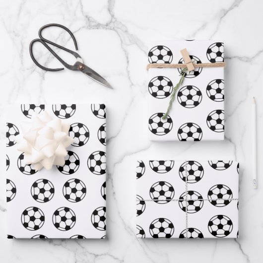 Funny Voetbal Pattern Inpakpapier Vel (Voorkant)