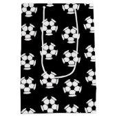 Funny Voetbal Pattern Medium Cadeauzakje (Achterkant)