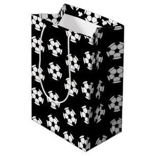 Funny Voetbal Pattern Medium Cadeauzakje