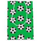 Funny Voetbal Pattern Medium Cadeauzakje (Voorkant)