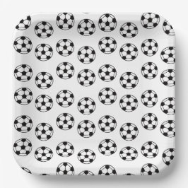 Funny Voetbal Pattern Papieren Bordje