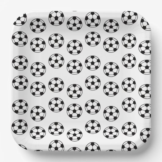 Funny Voetbal Pattern Papieren Bordje (Voorkant)