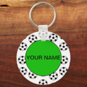 Funny Voetbal Pattern Sleutelhanger (Voorkant)