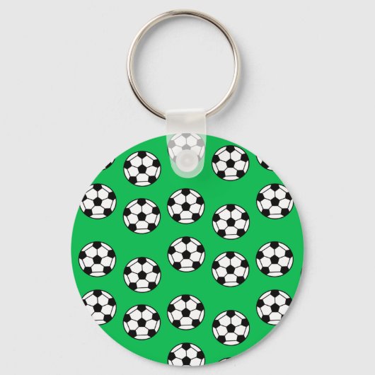 Funny Voetbal Pattern Sleutelhanger (Voorkant)