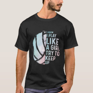 Funny Volleyball Design Girls Youth Teen Spo T-shirt
